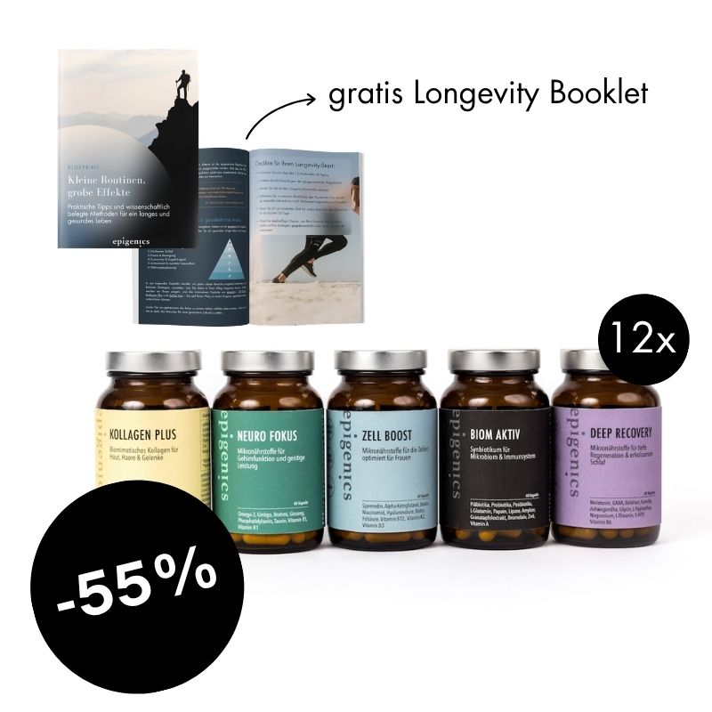 Zell Boost + Kollagen Plus + Neuro Fokus + Deep Recovery + Biom Aktiv | Challenge