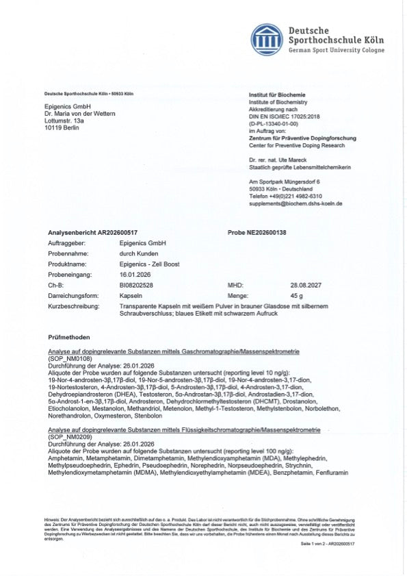 Kölner Liste Zertifikat